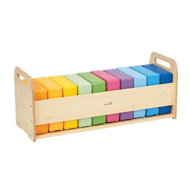 Kissen-Set Regenbogen mit Regal 