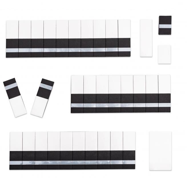 Lehrer-Magnetsymbole Schwarz mit Strich