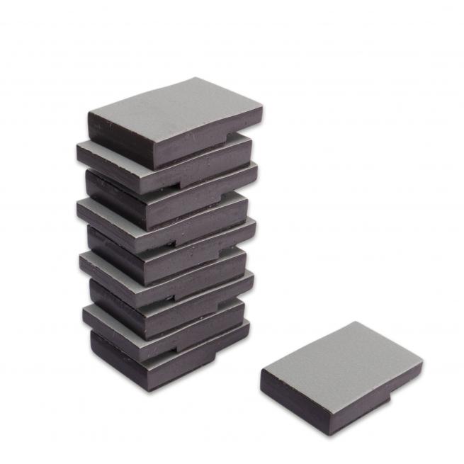 Fachraum- & Personalraum-Magnete, 10er-Set Grau