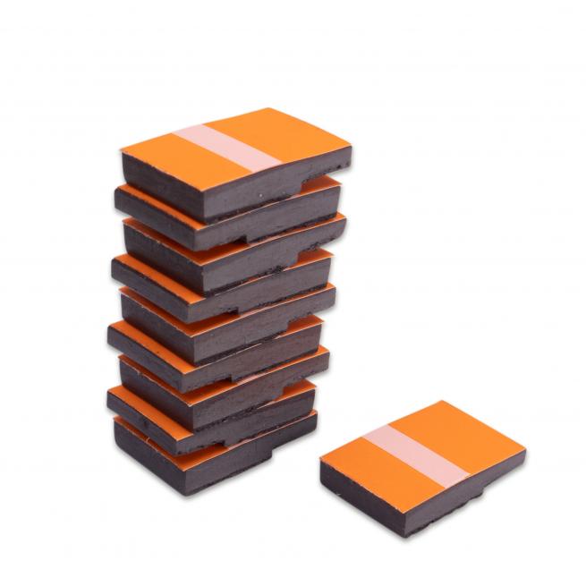 Fachraum- & Personalraum-Magnete, 10er-Set Orange mit Strich