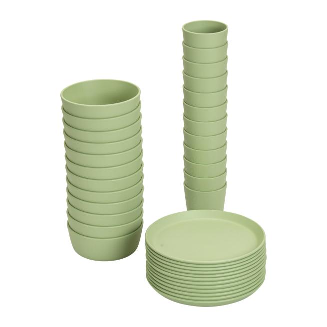 treeNside Geschirr-Set, 36-teilig Grün