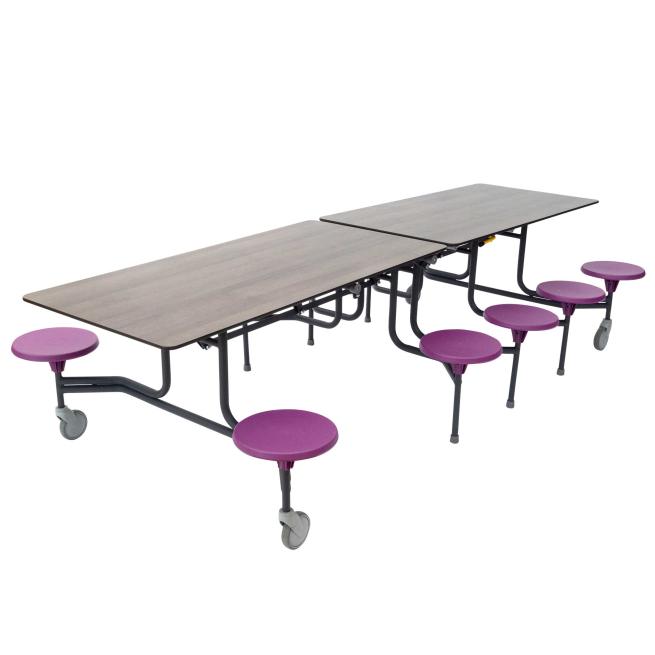 Roll-Klapptisch-Sitz-Kombination, 10 Sitze, 2 Rollstuhlzugänge 69 cm