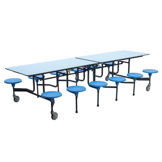 Outdoor Roll-Klapptisch-Sitz-Kombination, 12 Sitze 67 cm