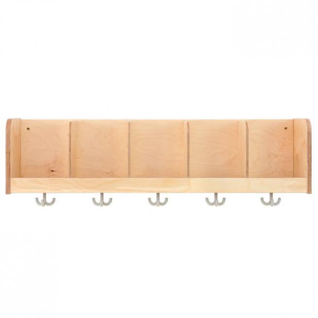 Garderobenleisten CHIPPO mit hoher Ablage und 6 Haken