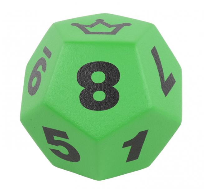 Große zwölfflächige Würfel Grün