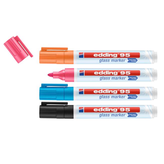edding Glasmarker, 4 Stück 
