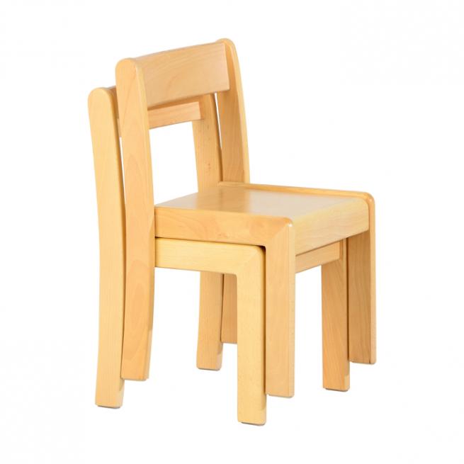 Massivholz Stuhl, Sitzhöhe: 30 cm, Buche Natur