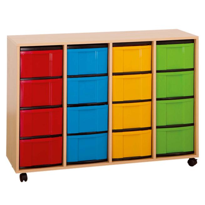 Materialschrank - 16 hohe Boxen 