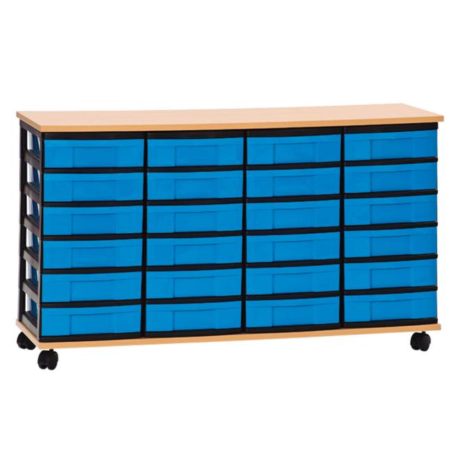 Materialschrank - 24 flache Boxen 