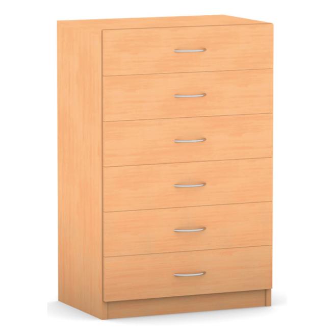 Unterschrank, 99,1 x 64,1 cm, mit 6 flachen Holzschubladen 