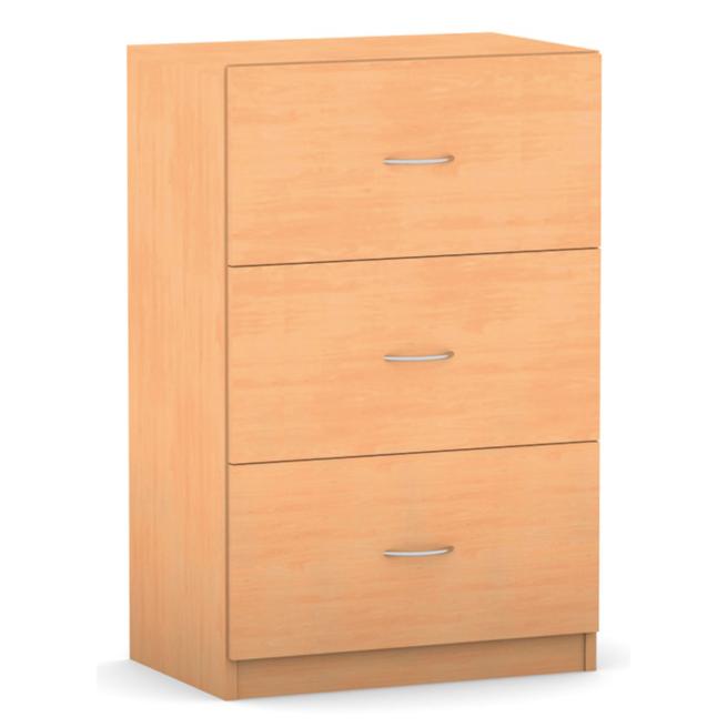 Unterschrank, 99,1 x 48,1 cm, mit 3 hohen Holzschubladen 