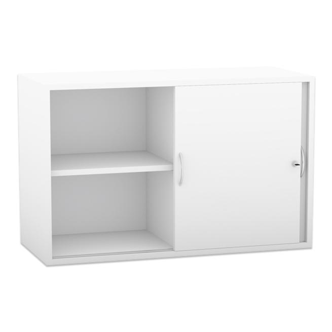 Aufsatz-Schiebetürenschrank, 60,6 x 94,4 cm, mit 2 Böden und Mittelwand 