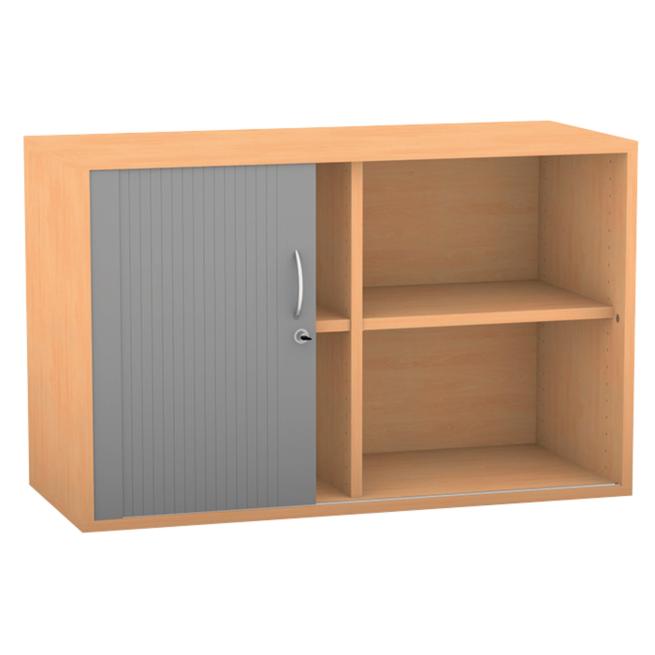 Aufsatz-Rollladenschrank mit Mittelwand, 2 verstellbaren Böden, 60,6 x 126,4 cm 