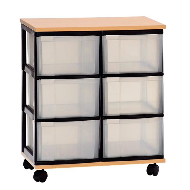 Materialschrank, 72,8 x 60,5 x 38,5 cm, mit 6 Boxen 