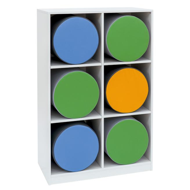 Flexeo® Polsterhockerregal, mittelhoch 