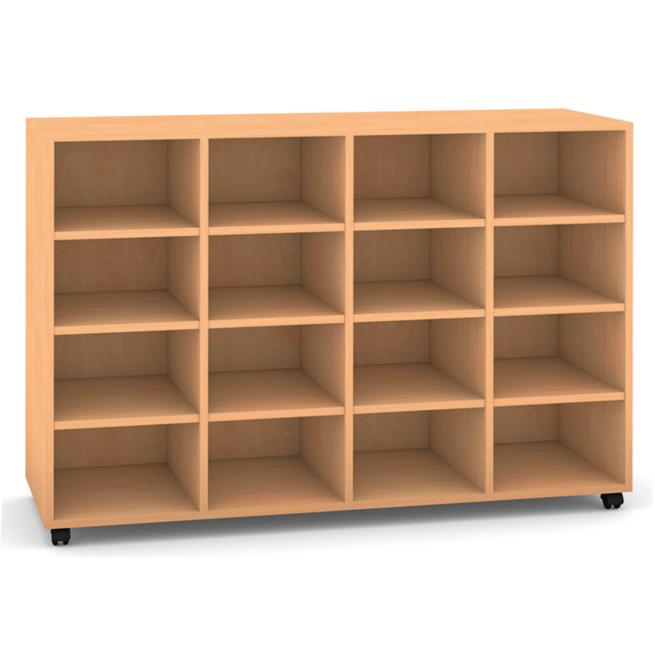 Regal Pro mit 4 Reihen und 16 Fächern 