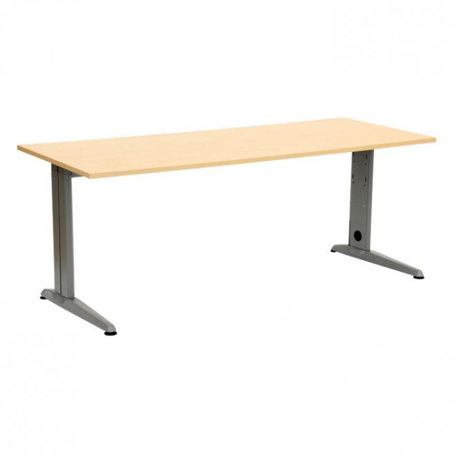 L-Fuß Schreibtisch, mit Höhenverstellung Platte 160 x 80 cm 