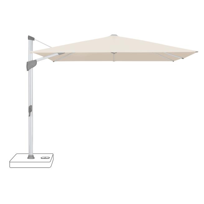 Sonnenschirm FORTANO® 300 x 300 cm mit Sockel Champagne