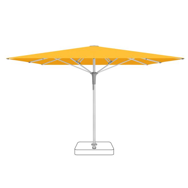 Sonnenschirm FORTELLO® Pro 350 x 350 cm mit Bodenhülse Corn