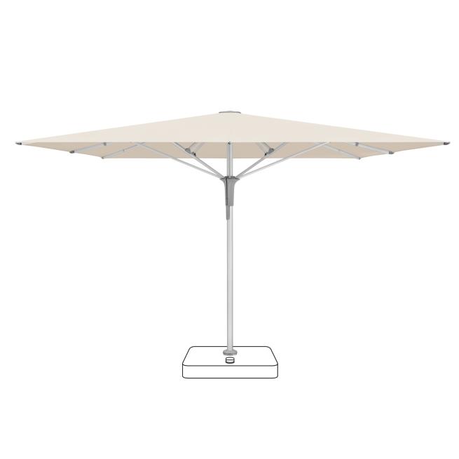 Sonnenschirm FORTELLO® Pro 350 x 350 cm mit Bodenhülse 