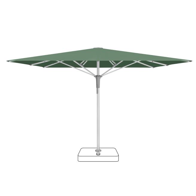 Sonnenschirm FORTELLO® Pro 350 x 350 cm mit Bodenhülse Nile