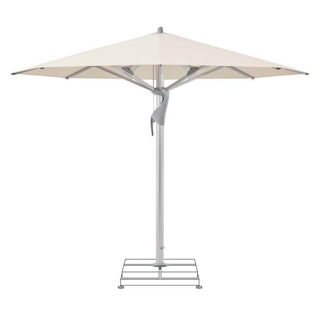 Sonnenschirm CASTELLO® Pro Ø 500 cm mit Sockel Champagne
