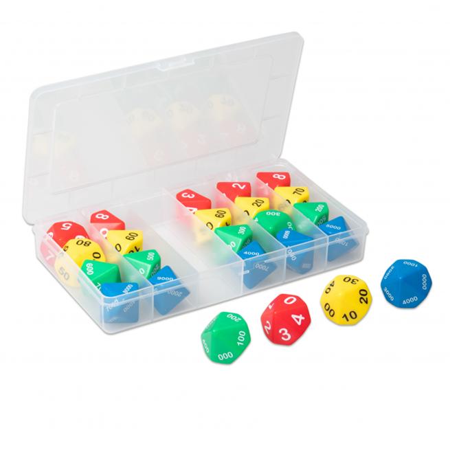 Sortierbox mit 24 Stellenwert-Würfeln 