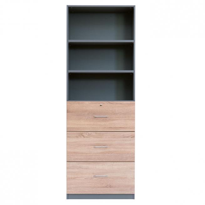 FLEXEO® Office – Schubladen-Schrank mit 3 hohen Schubladen H: 226,5 cm 