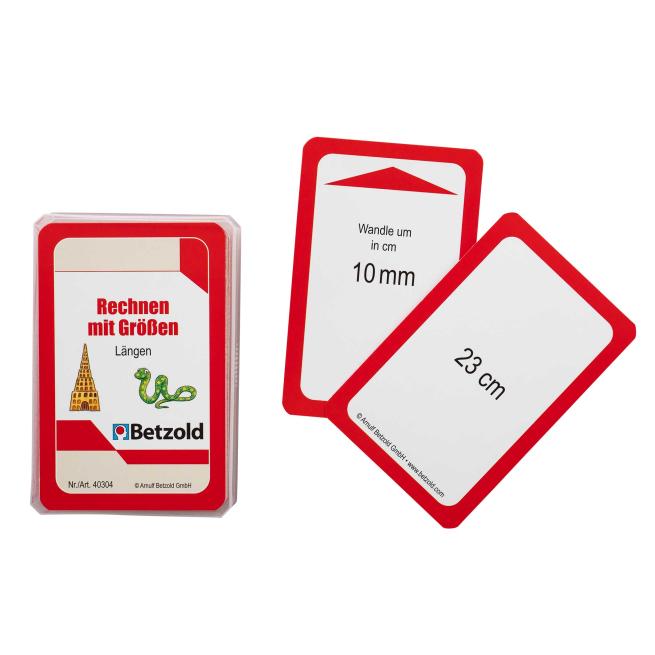 Spielkarten "Rechnen mit Längen" 