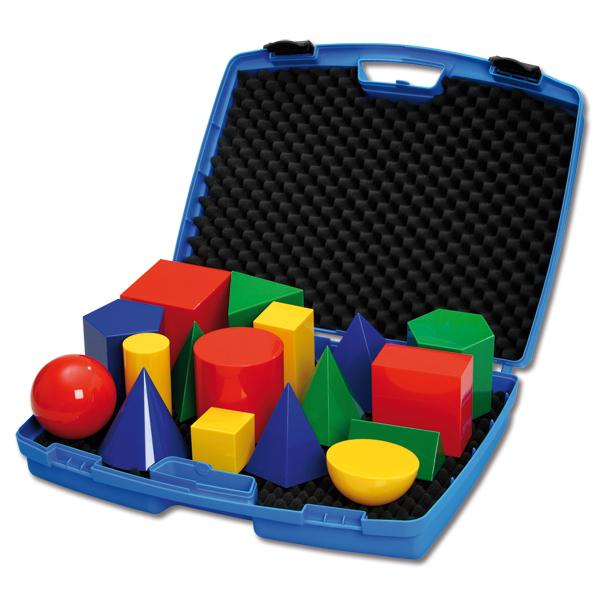 17-teiliger Geometrie-Körper-Satz im Koffer