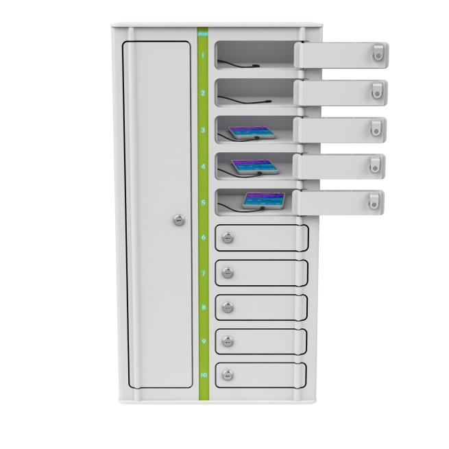 zioxi Volt – Smartphone-Wandspind, 20 Geräte USB-A-Anschluss mit Multikabel, Schlüsselschloss