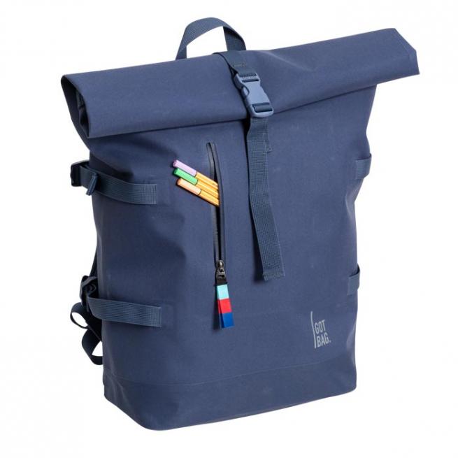GOT BAG Rolltop Rucksack aus recyceltem Meeresplastik Blau backwinkel.de
