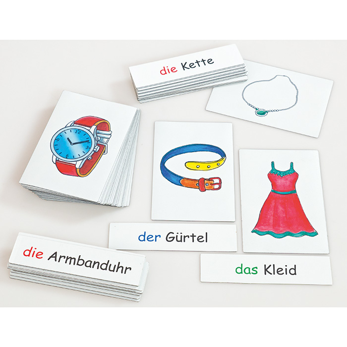 Magnetische Flash Cards Deutsch – Englisch Kleidung