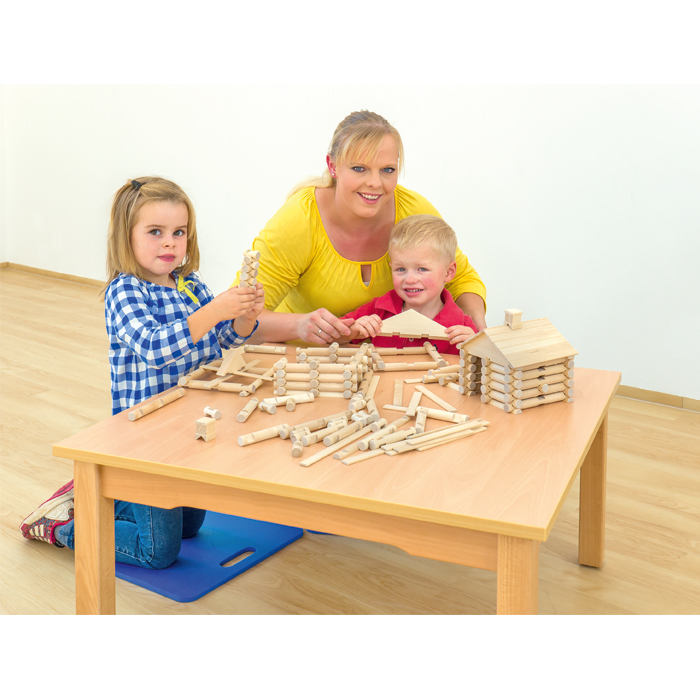 Holzbaukasten, 333-teilig - Block-Bauweise günstig online kaufen