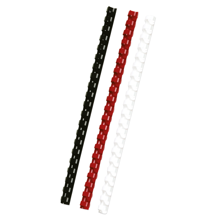 Binderücken aus Kunststoff Ø 6 mm, für 25 Blatt, Rot