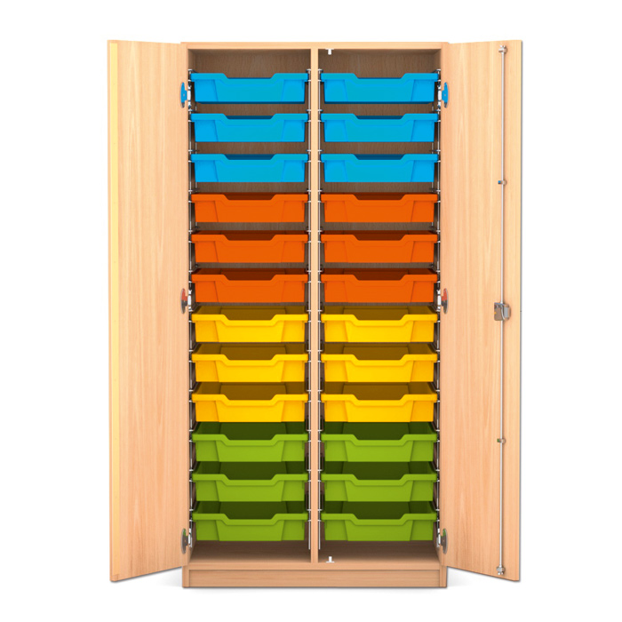 Mittelhoher Schrank - 24 flache Boxen | backwinkel.de