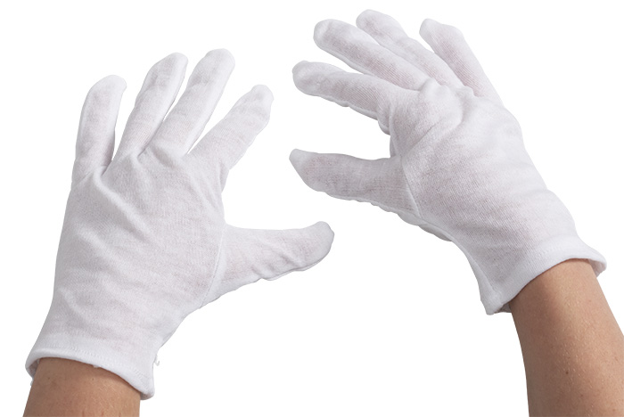 Stoffhandschuhe in Wei gnstig online kaufen bei BACKWINKEL