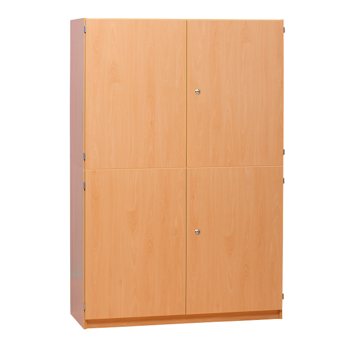 Halbtürenschrank mit Mittelwand - Breite: 126,4 cm - 4-Türenschrank mit