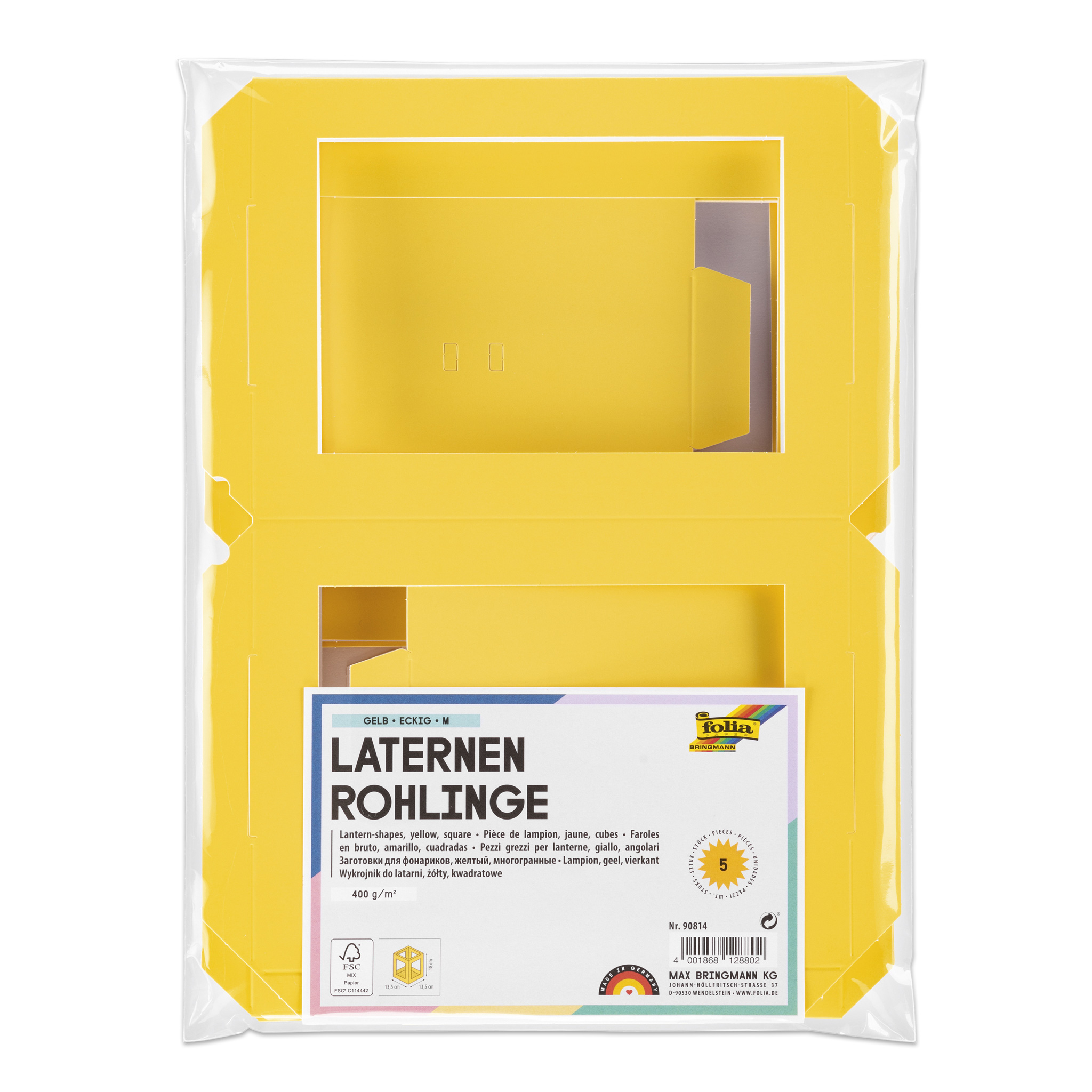 5 Runde Laternen-Rohlinge Aus Festem Papier - Ideal Für Laternenbasteln Mit Kindern