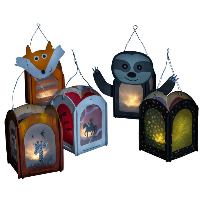 Holzlaterne, 2er-Set