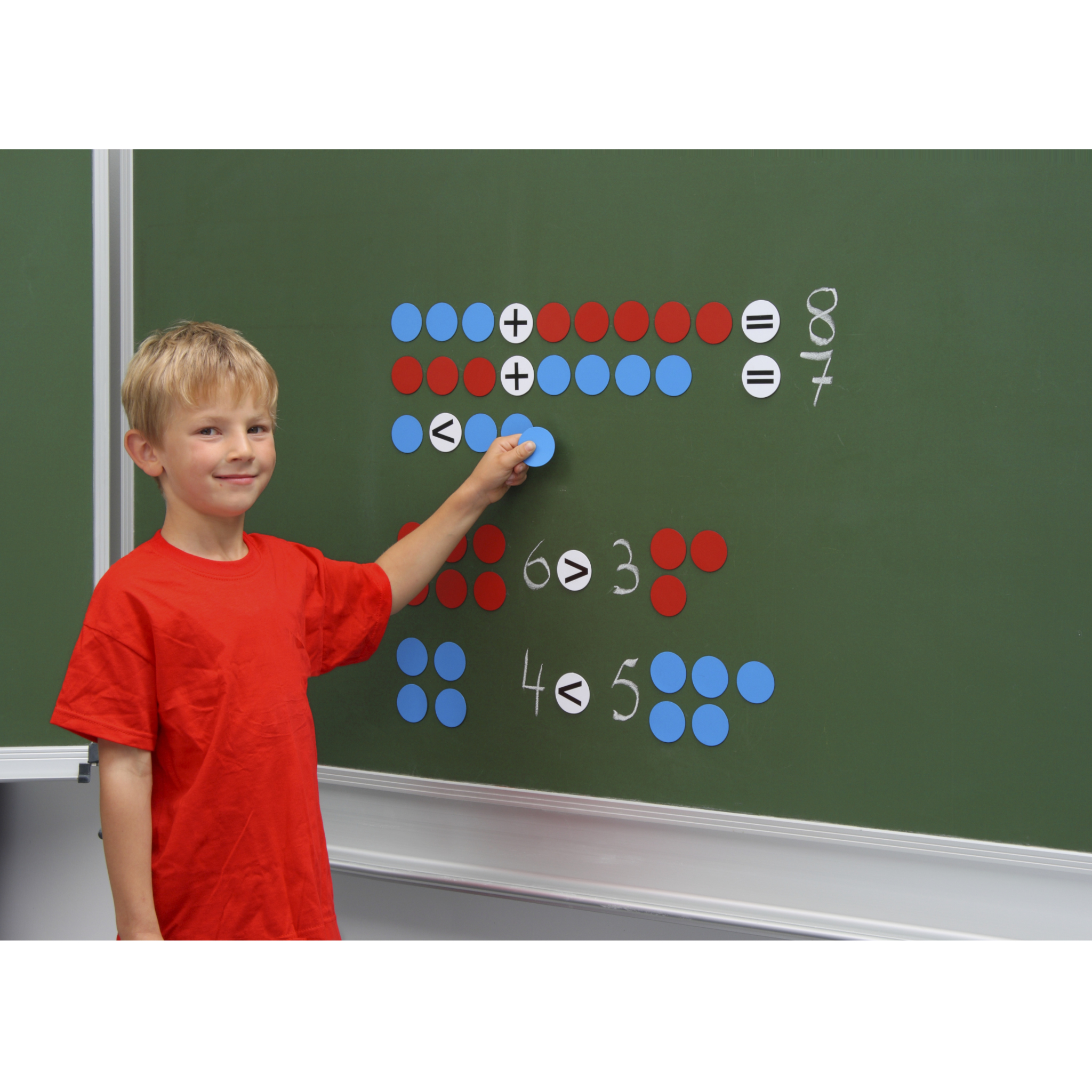 Produktbild von Wendeplättchensatz Rot/blau Magnetisch Zählchips Mathe Lernen Schule Mathematik