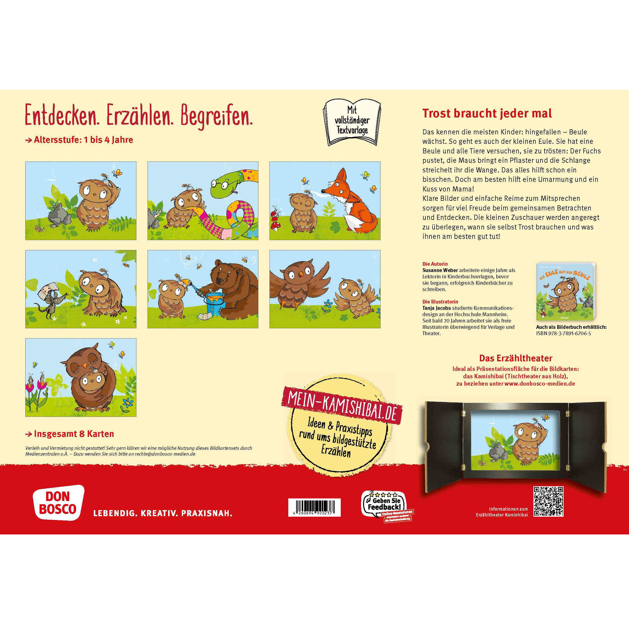 Ich Hörte Die Eule Sie Rief Meinen Namen Kamishibai-Bildkarten, Die Eule mit der Beule | backwinkel.de