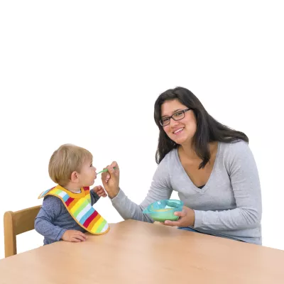 Baby, Ernährung, Löffel, Schale, Mutter und Kind