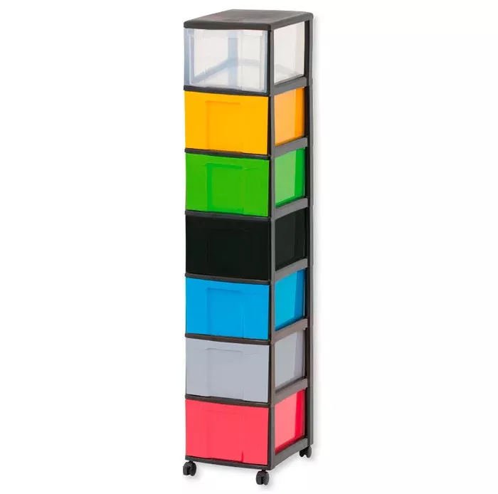 storage, turm, schublade, bunt, rollen