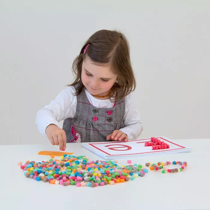 Kinder, Perlen, Zählen, Bildung, Plastikperlen