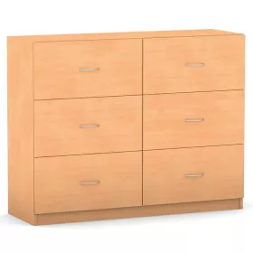 6er Schubladenschrank mit Sockel, 99,1 x 126,4 cm