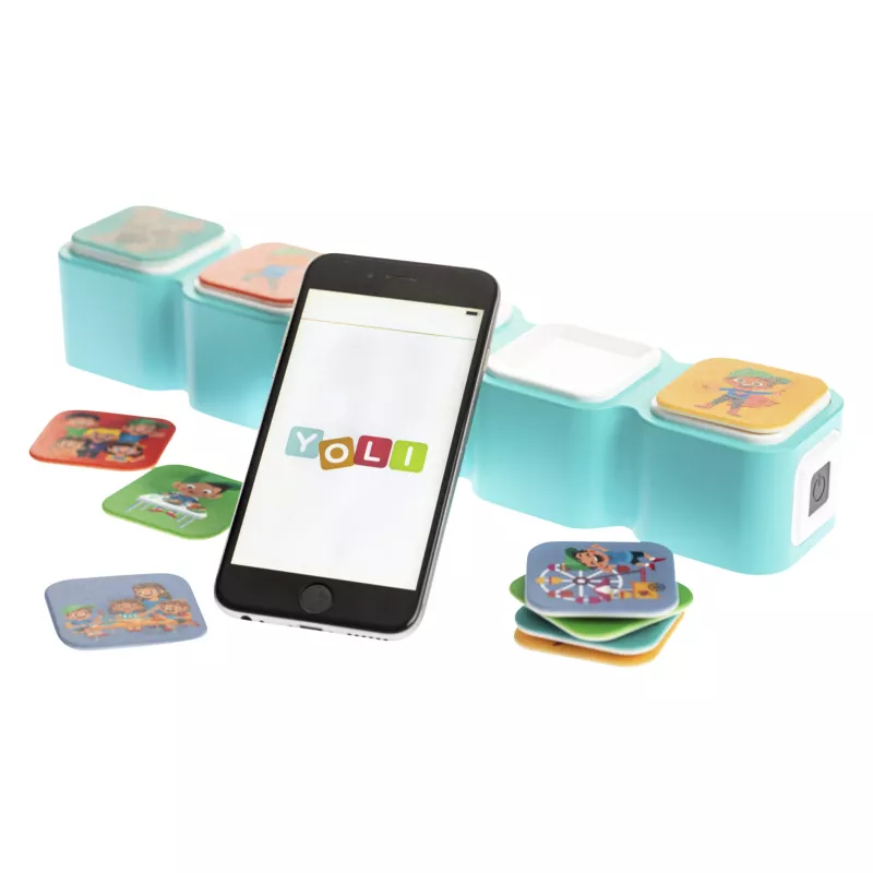 Kinderspielzeug, Lernspielzeug, Smartphone-Halter, bunte Fliesen, Abdeckquadrate