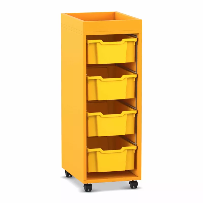 Schränk, Rollcontainer, Gelb, Kästen, Rollen