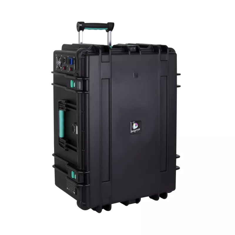 Transportkoffer, Hartschale, Rolling-Case, Griff, Grüne Akzente