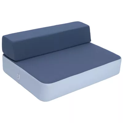 Sofakissen, Sofa-Einheit, Hocker, blau, Kissen-Rückenstütze